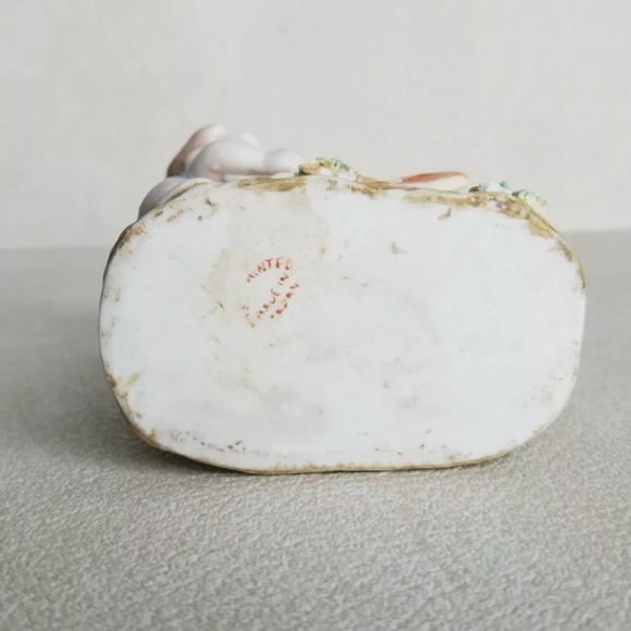 Vintage Cherub Deer Fawn Woodland Japan Vase - Picture 6 of 7